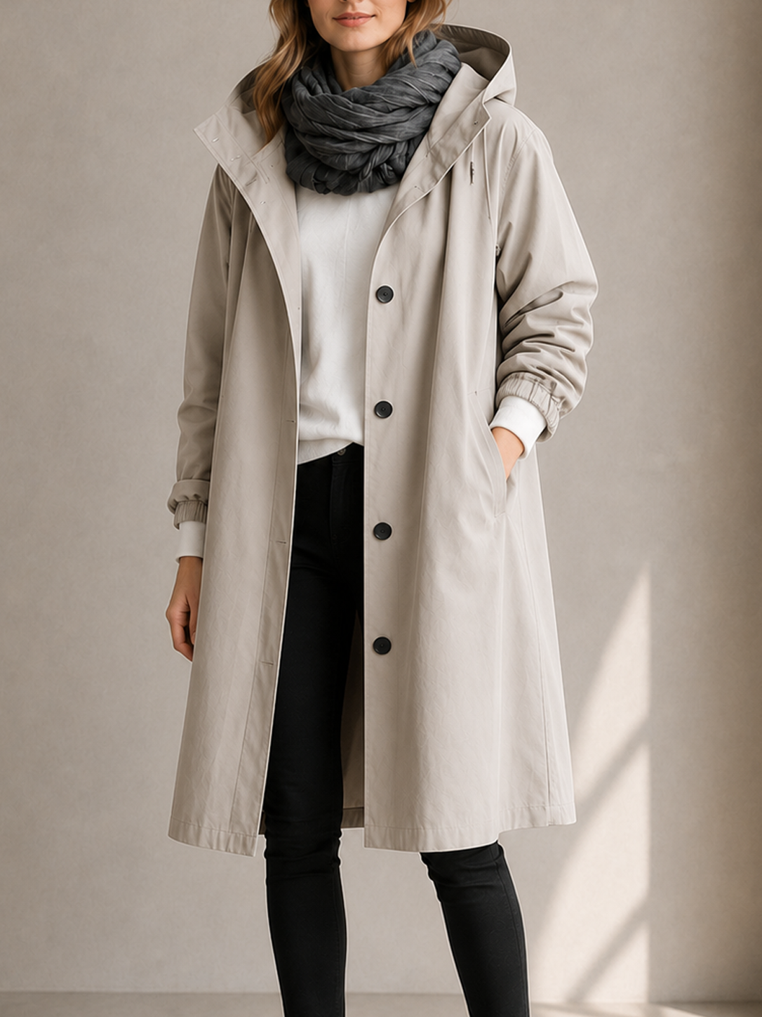 Water Resistant Oversized Hooded Windbreaker Rain Jacket