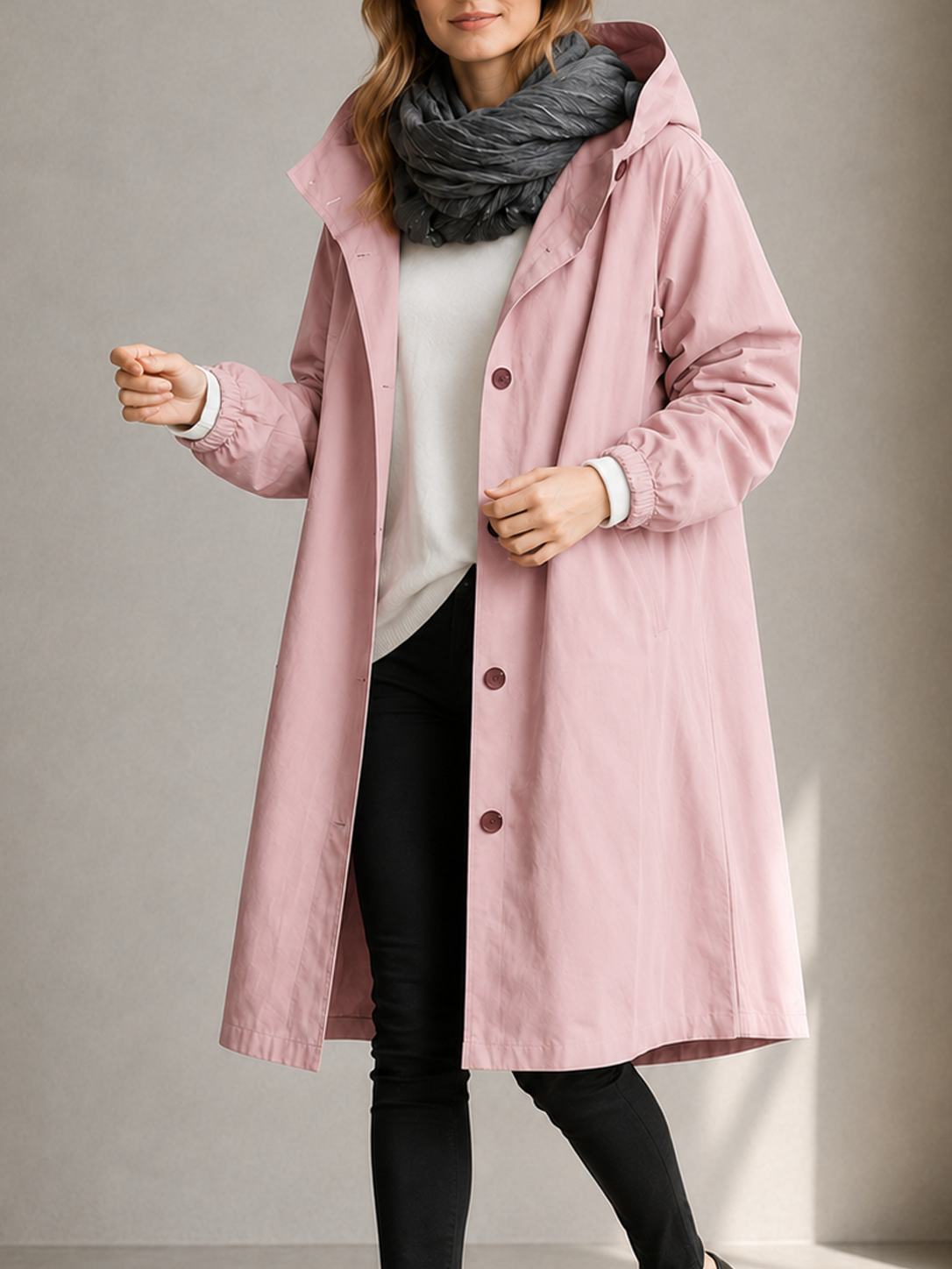 Water Resistant Oversized Hooded Windbreaker Rain Jacket