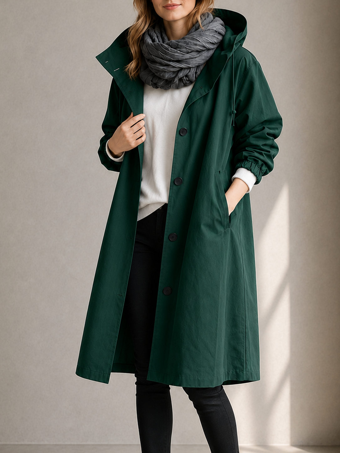 Water Resistant Oversized Hooded Windbreaker Rain Jacket