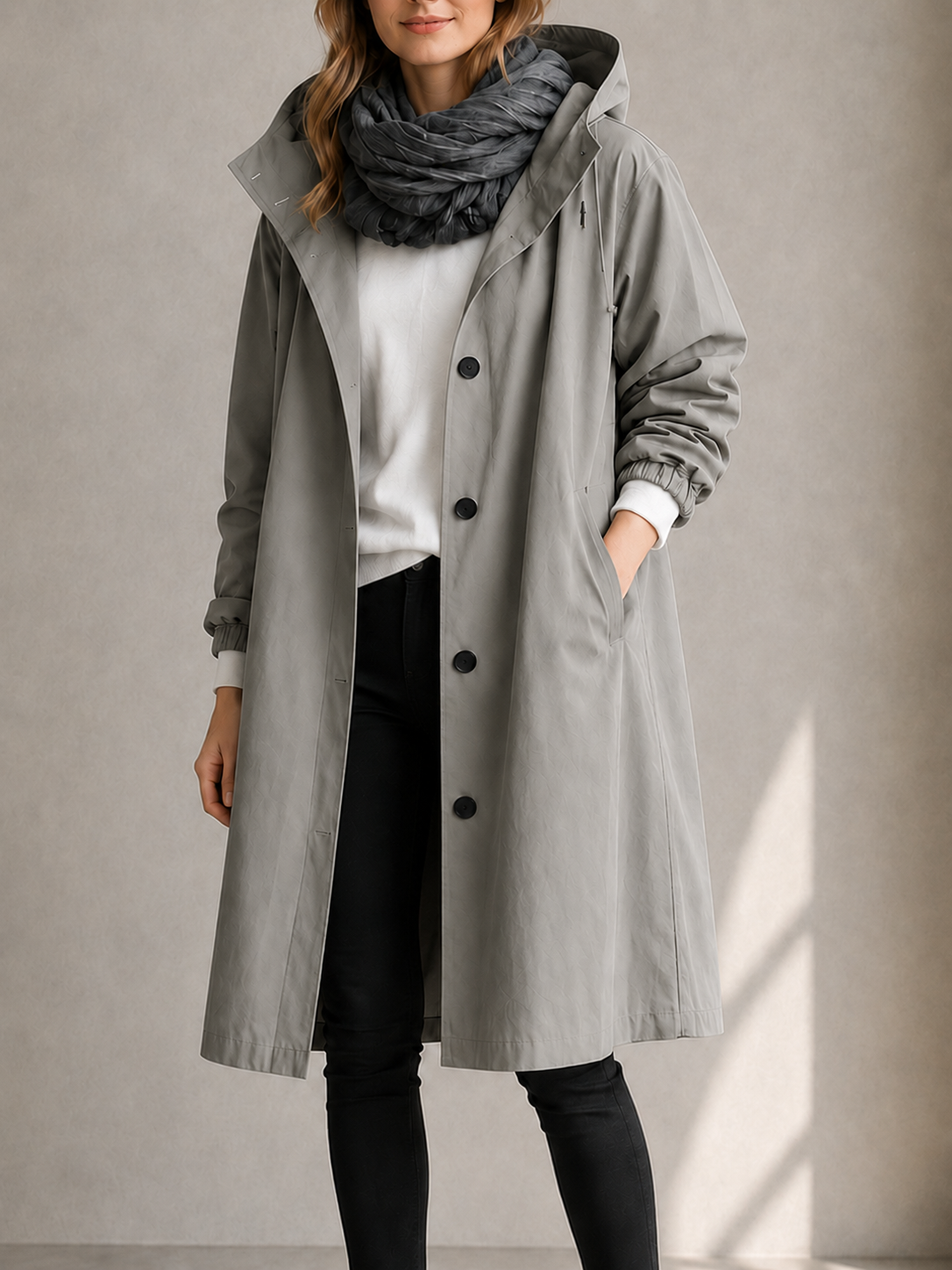 Water Resistant Oversized Hooded Windbreaker Rain Jacket