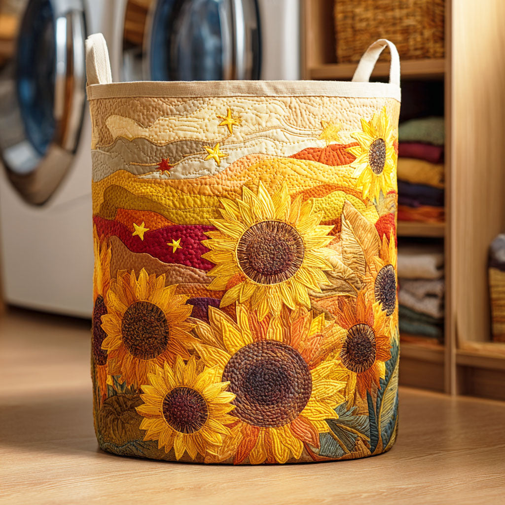 Sunflower Quilted Laundry Basket NCU0QN042