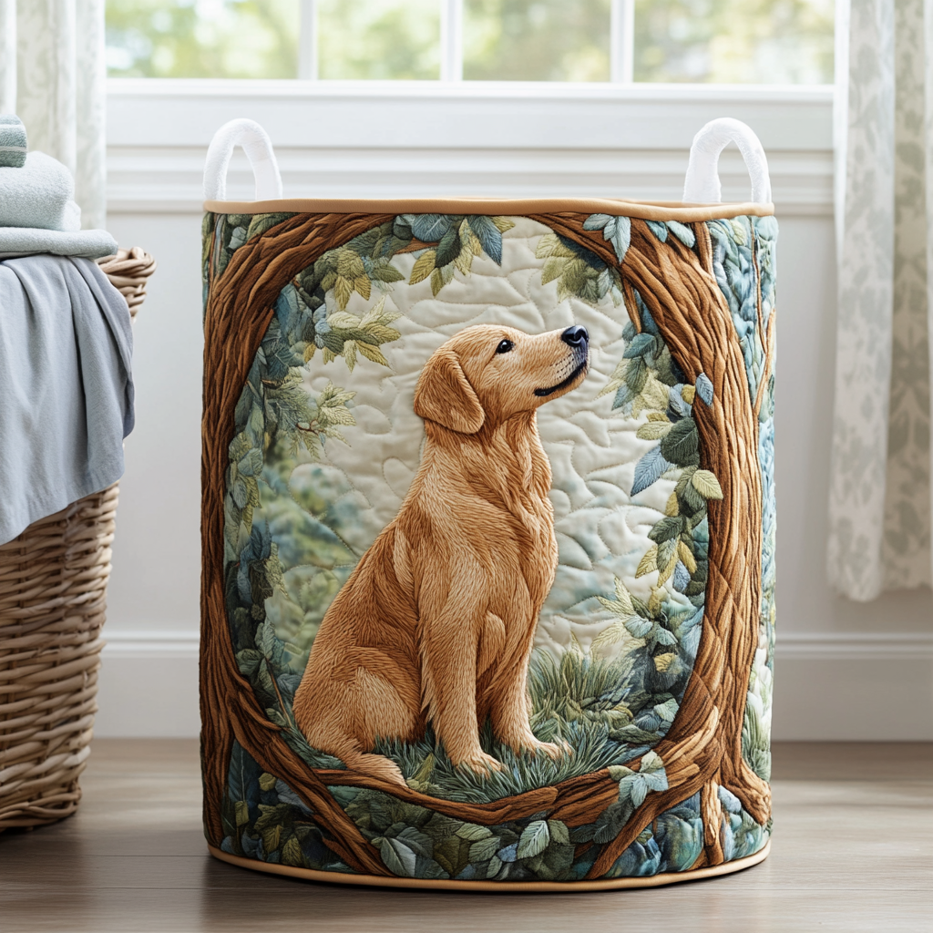 Dog Quilted Laundry Basket NCU0QN053