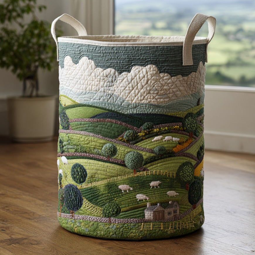 Sheep Quilted Laundry Basket NCU0QN029