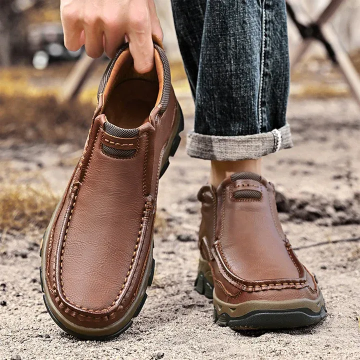 ⏰Last day 60% OFF - 2025 Hot selling men's casual thick-soled non-slip orthopedic leather boots