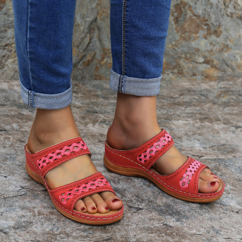 Sandals with arch support women's Wedge Comfortable platform Slippers