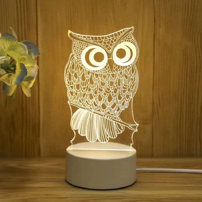 ✨ 3D Illusion Night Light — Creative LED Mood Lamp with Multi-Color Lighting