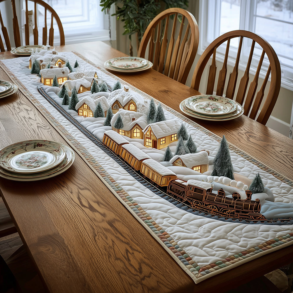 Holiday Express Glow Quilted Table Runner NCU0TH3429
