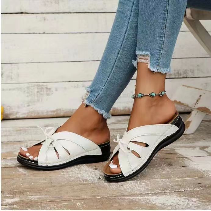 🔥Women Vintage Premium Orthopedic Open Toe Summer Wedges Platform Sandals