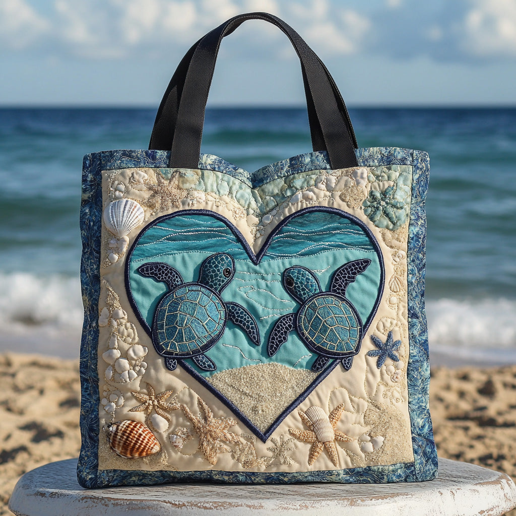 Turtle Quilted Tote Bag NCU0VT203
