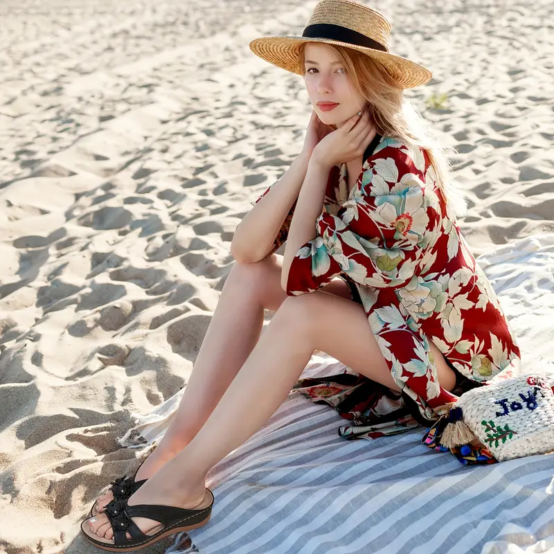 🔥 70% off today only - Women's floral arch support sandals