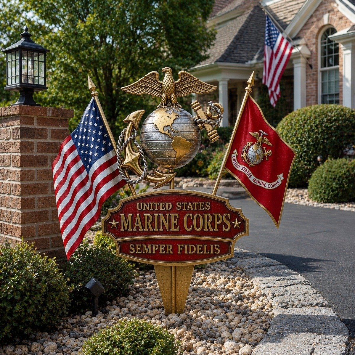 🏆Last Day Promo: 49% OFF 🎖️-US Marine Corps Semper Fidelis Tribute Garden Stake 