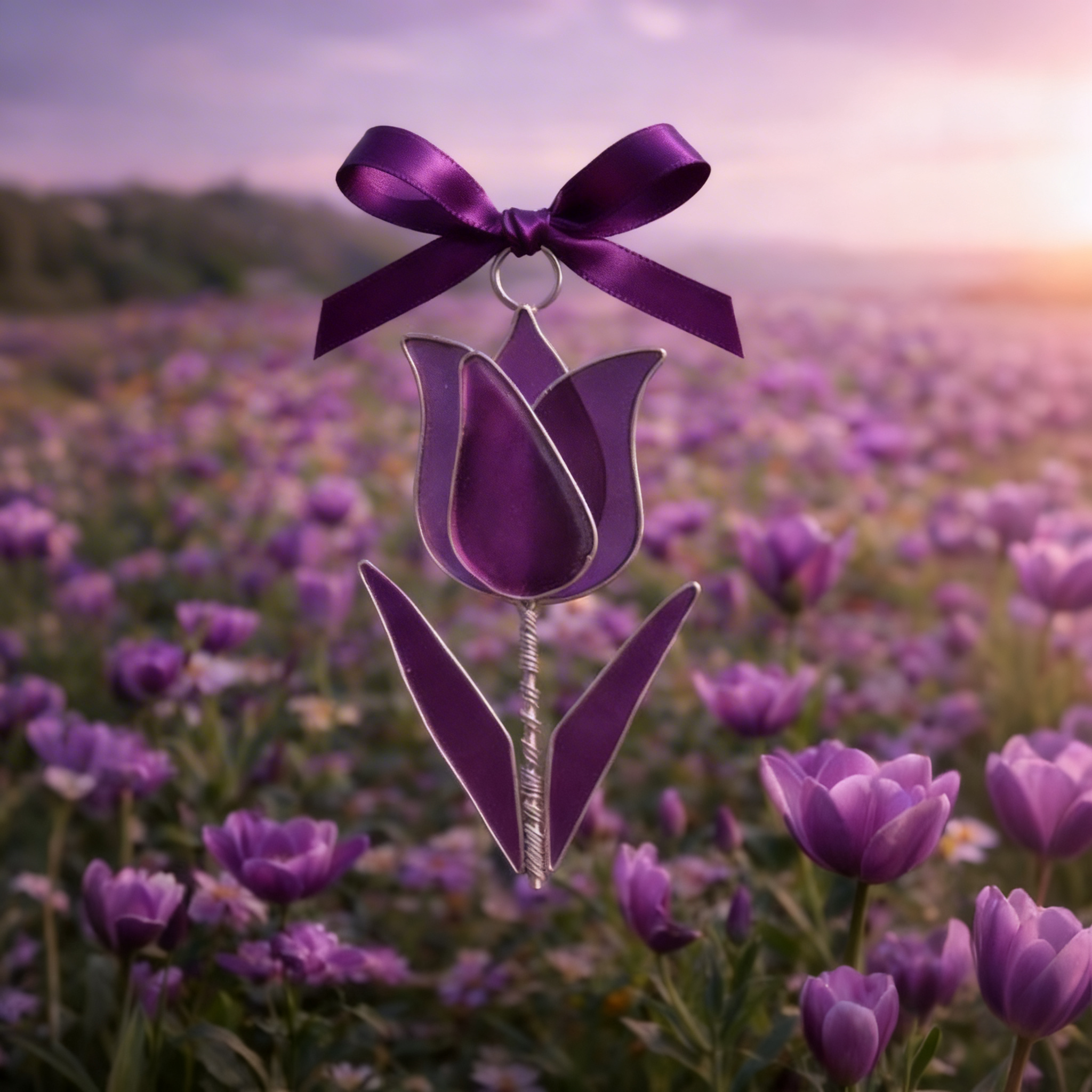 💐Handcrafted Sea Glass Flower Sun Catchers