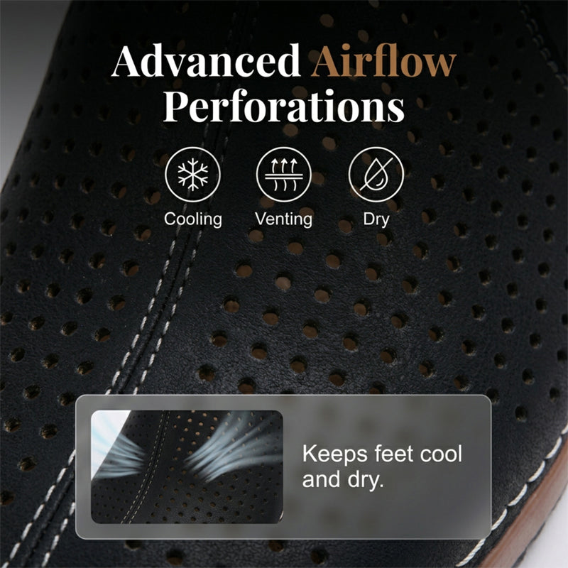 Women's Perforated Slip-On Platform Mules
