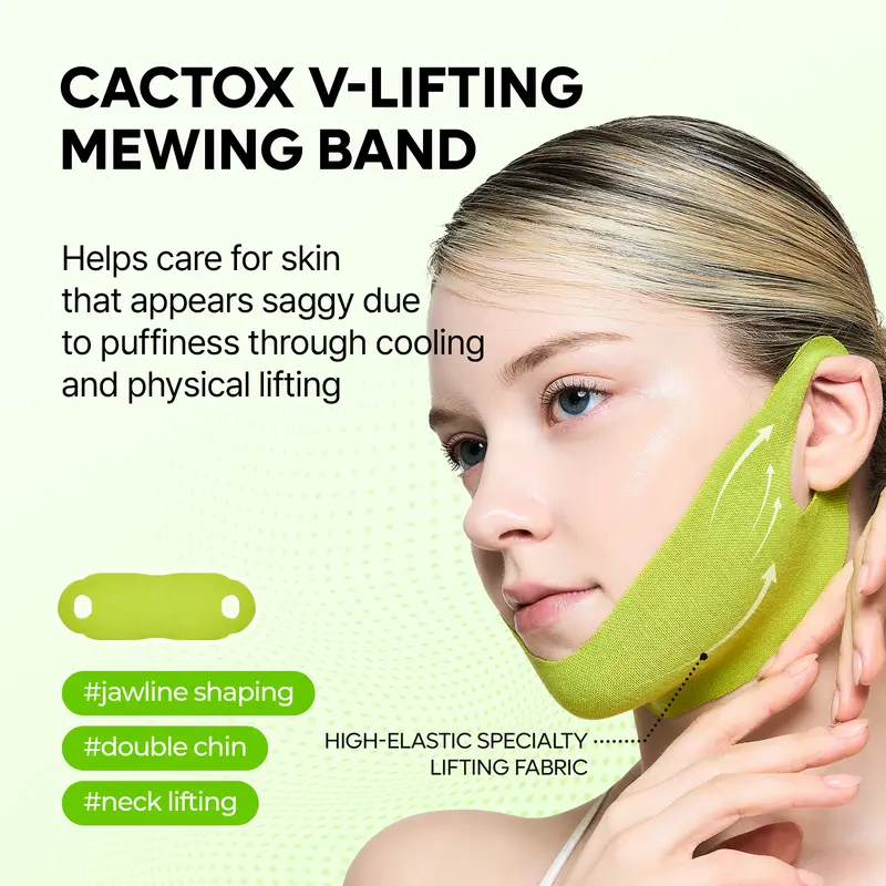 🔥V-Lifting Mewing Band – Cactus Cooling, Reduces Puffiness & Tightens Pores 🔥V-Lifting Mewing Band – Cactus Cooling, Reduces Puffiness & Tightens Pores