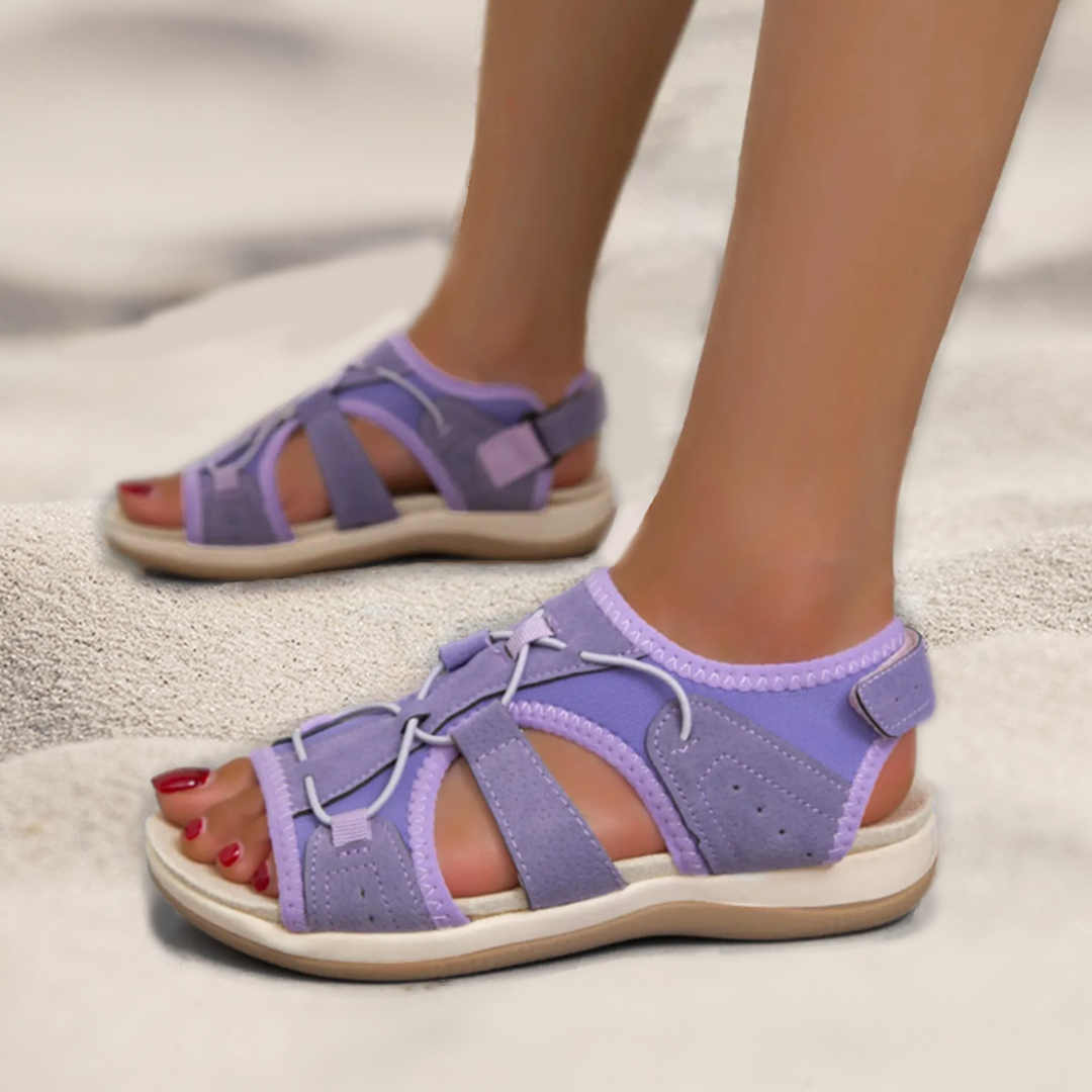 Comfyfleek Arch Support Stretchy Wide Width Sport Flat Sandals