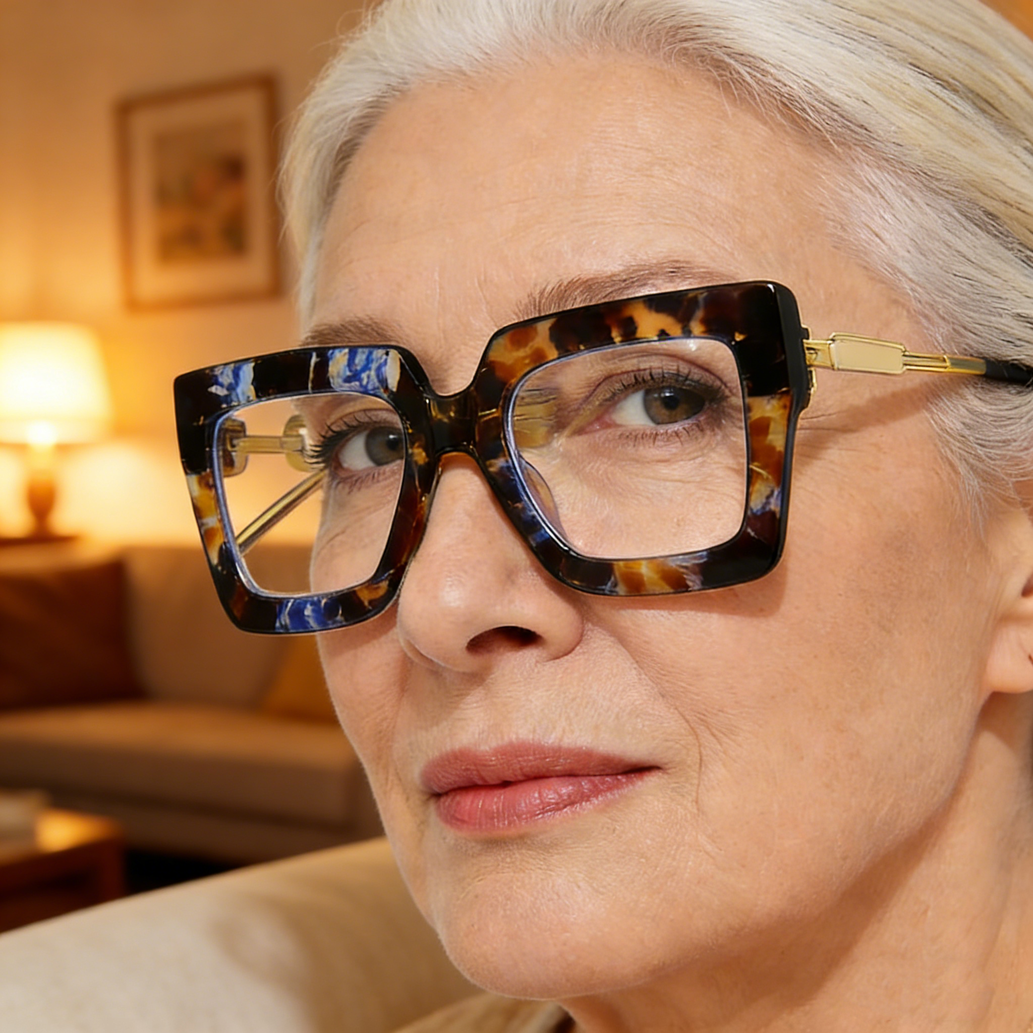 🔥Lastday 70%OFF-Women’s Oversized Square Chain Reading Glasses(1set-6pcs)