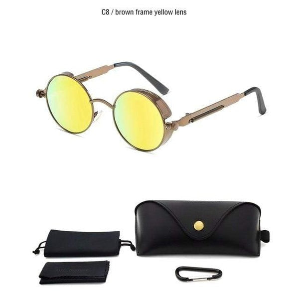 Men Polarized Classic Gothic Steampunk Sunglasses