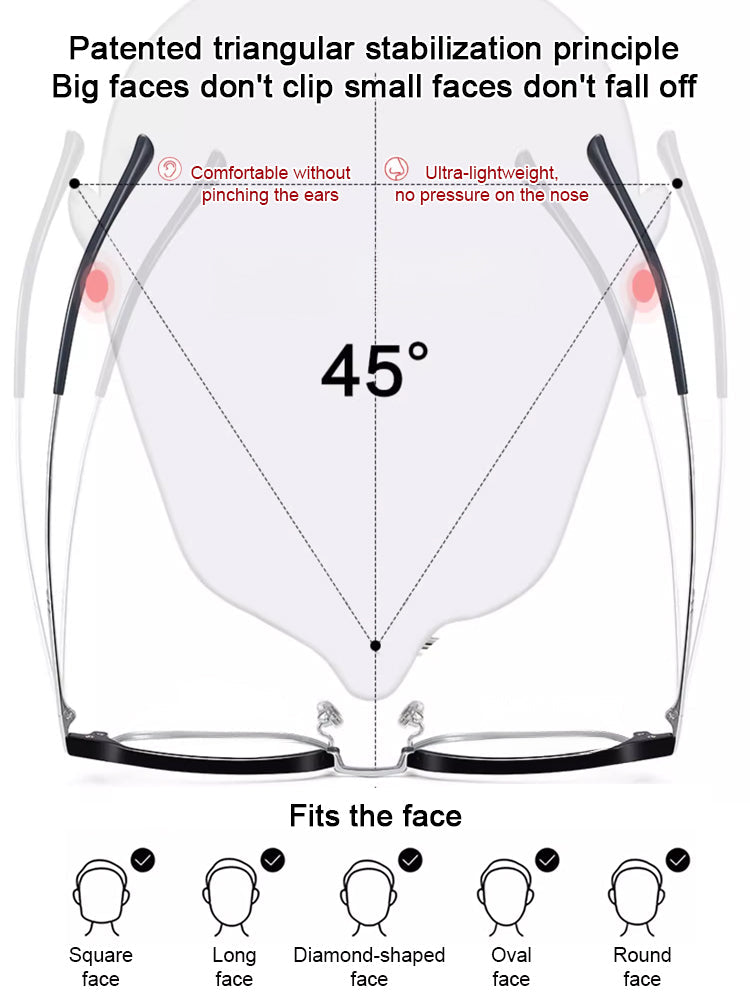 Automatic zoom anti-blue light presbyopia glasses
