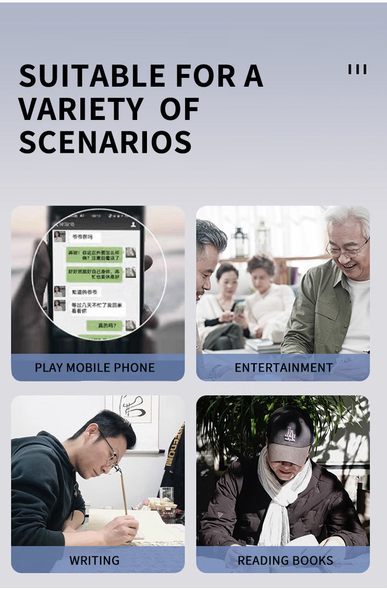 🎈Lastday 70%OFF-Women’s Oversized Square Chain Reading Glasses(1set-6pcs)