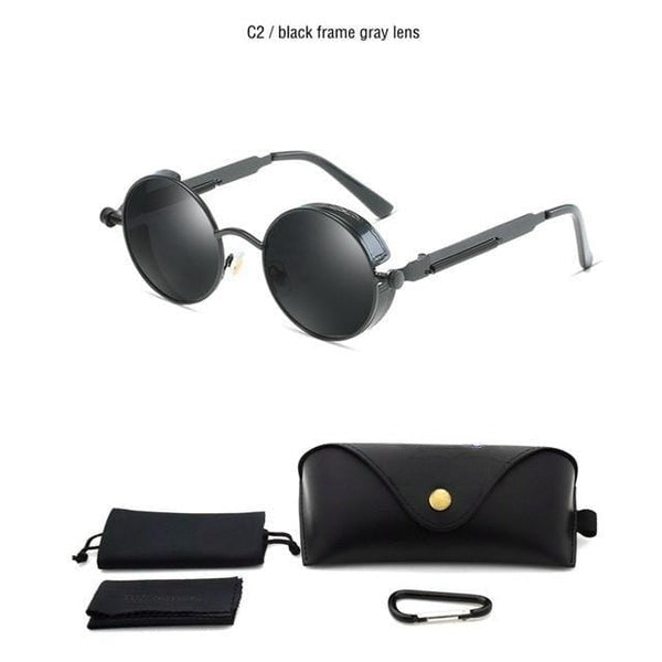 Men Polarized Classic Gothic Steampunk Sunglasses