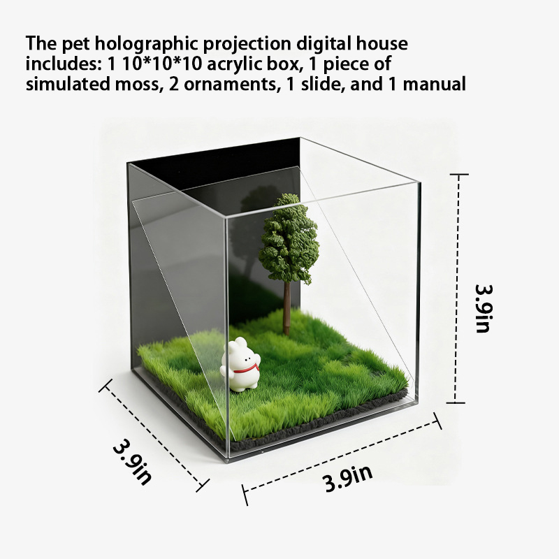 Pet Holographic Projection Digital House Acrylic Pet Souvenir Cat 3D Projector Dog Digital Immortality Box