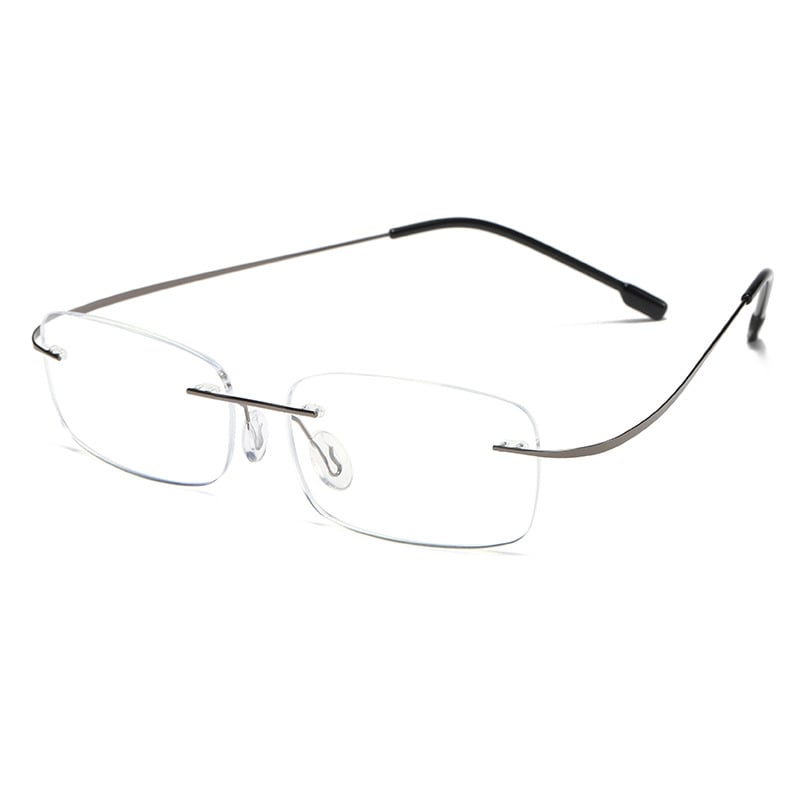 Titanium Anti-Blue Light Rimless Reading Glasses
