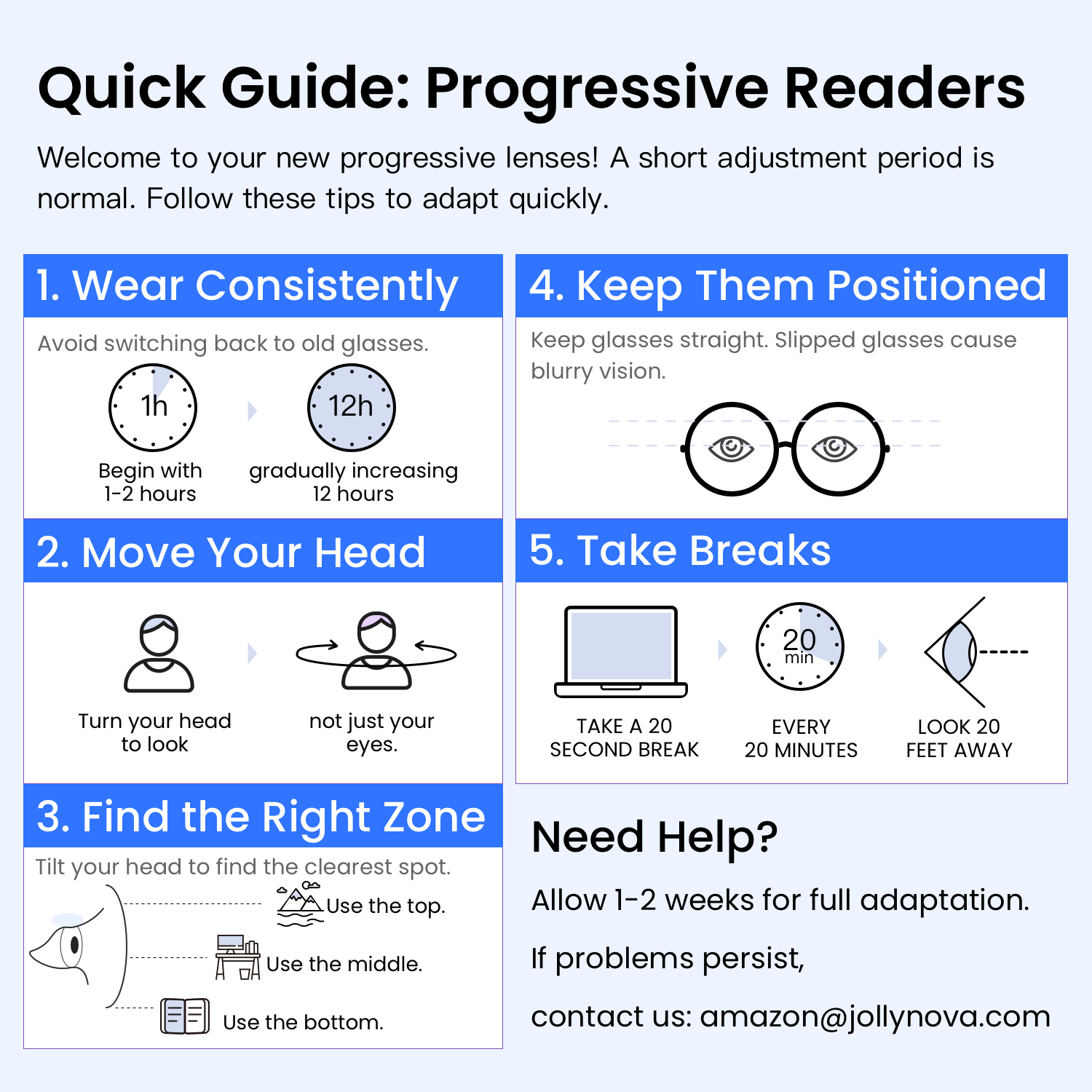 JollyNova HD7 Readers Anti-Blue Light Men's Vintage Round Progressive Multi-focus Reading Glasses