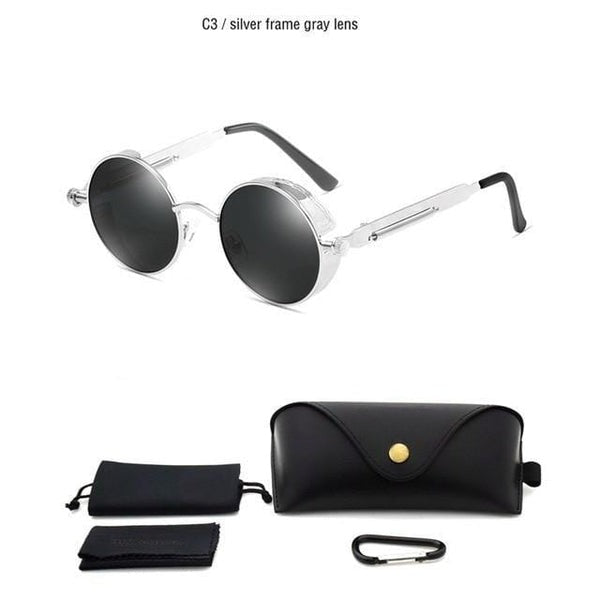 Men Polarized Classic Gothic Steampunk Sunglasses