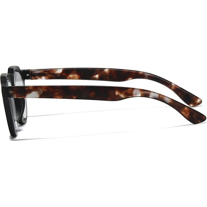 HD7 Readers Anti-Blue Light Men's Retro Round Progressive Multi-focus Reading Glasses
