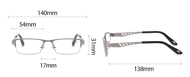 Ultra-Light Multifocal Photochromic Progressive Anti-Blue Light Reading Glasses 2S03