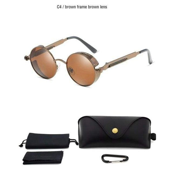 Men Polarized Classic Gothic Steampunk Sunglasses