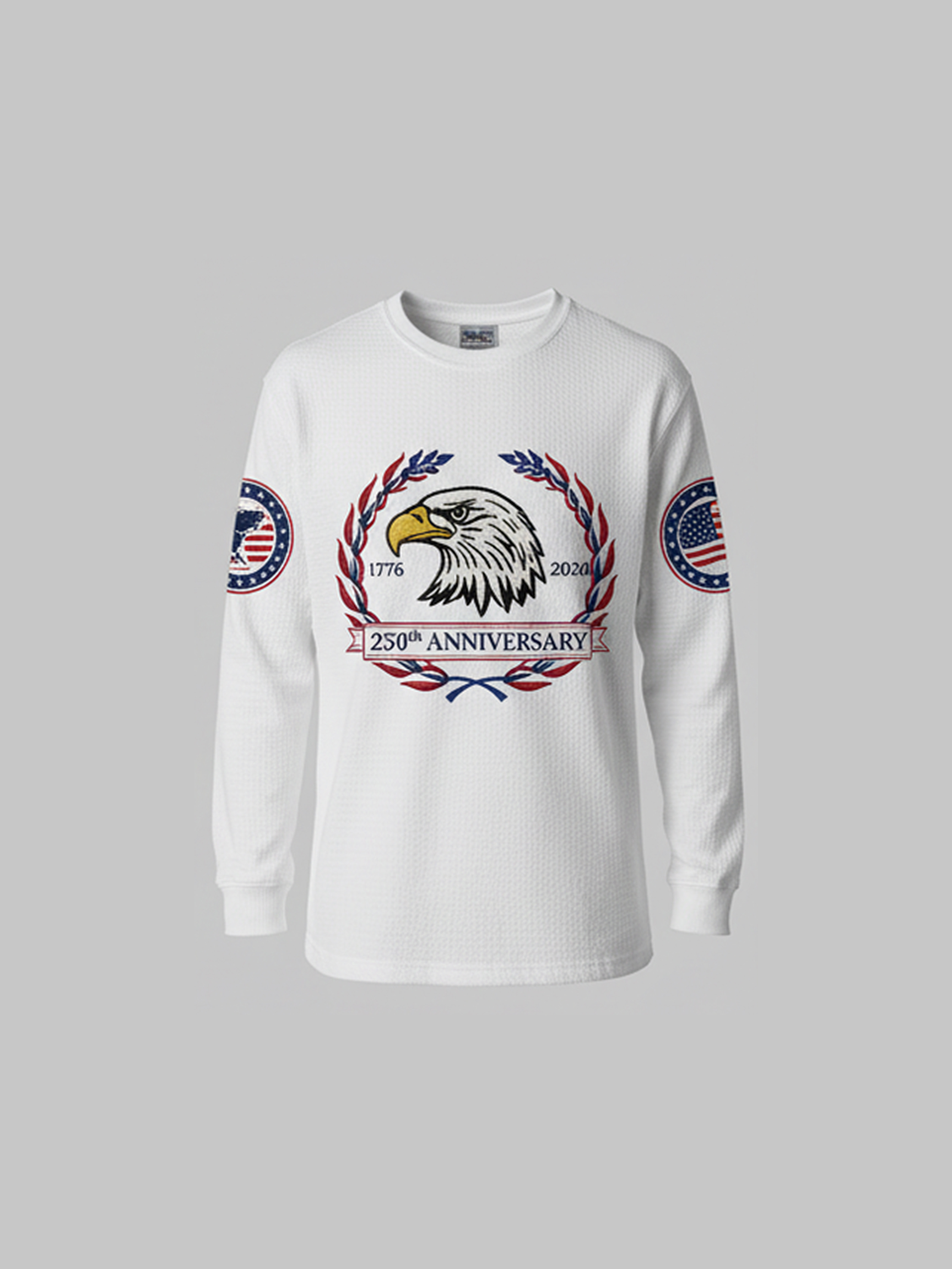 Vintage Eagle Wreath: 250 Years of USA Long Sleeve