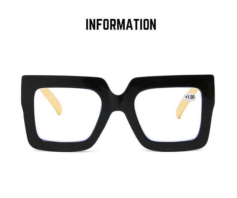 🎈Lastday 70%OFF-Women’s Oversized Square Chain Reading Glasses(1set-6pcs)