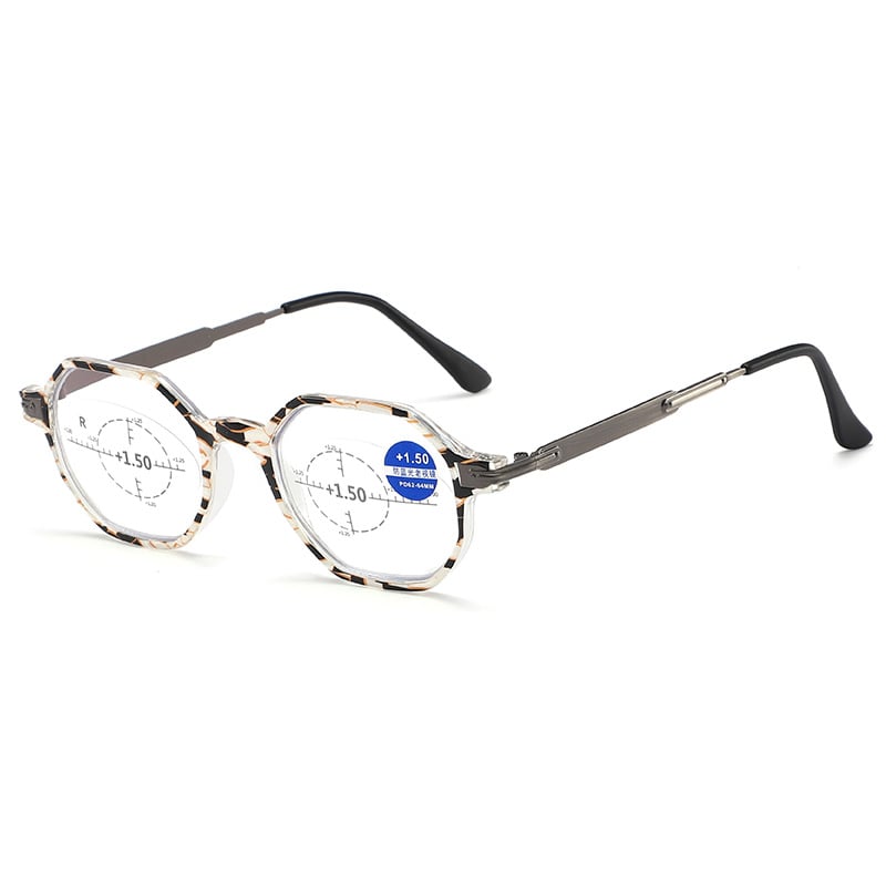 Fashion Retro Ring Focus Hd Anti-Blue Light Reading Glasses - CML2108