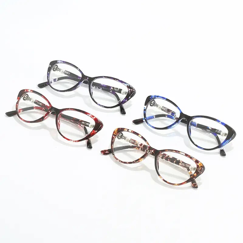 Women's Ladies Fashionable Cat Eye Zoom Hd Anti-Blue Light Reading Glasses