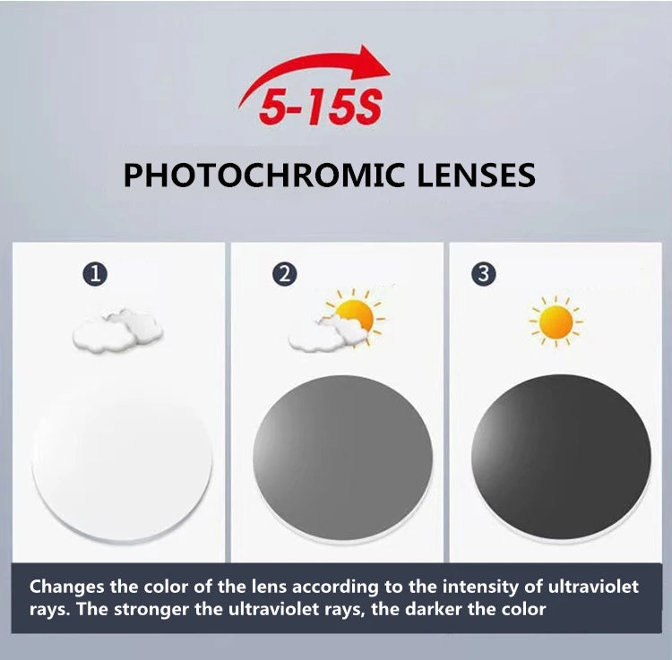 Ultra-light TR90 Multifocal Photochromic Progressive Anti-Blue Light Sport Reading Glasses