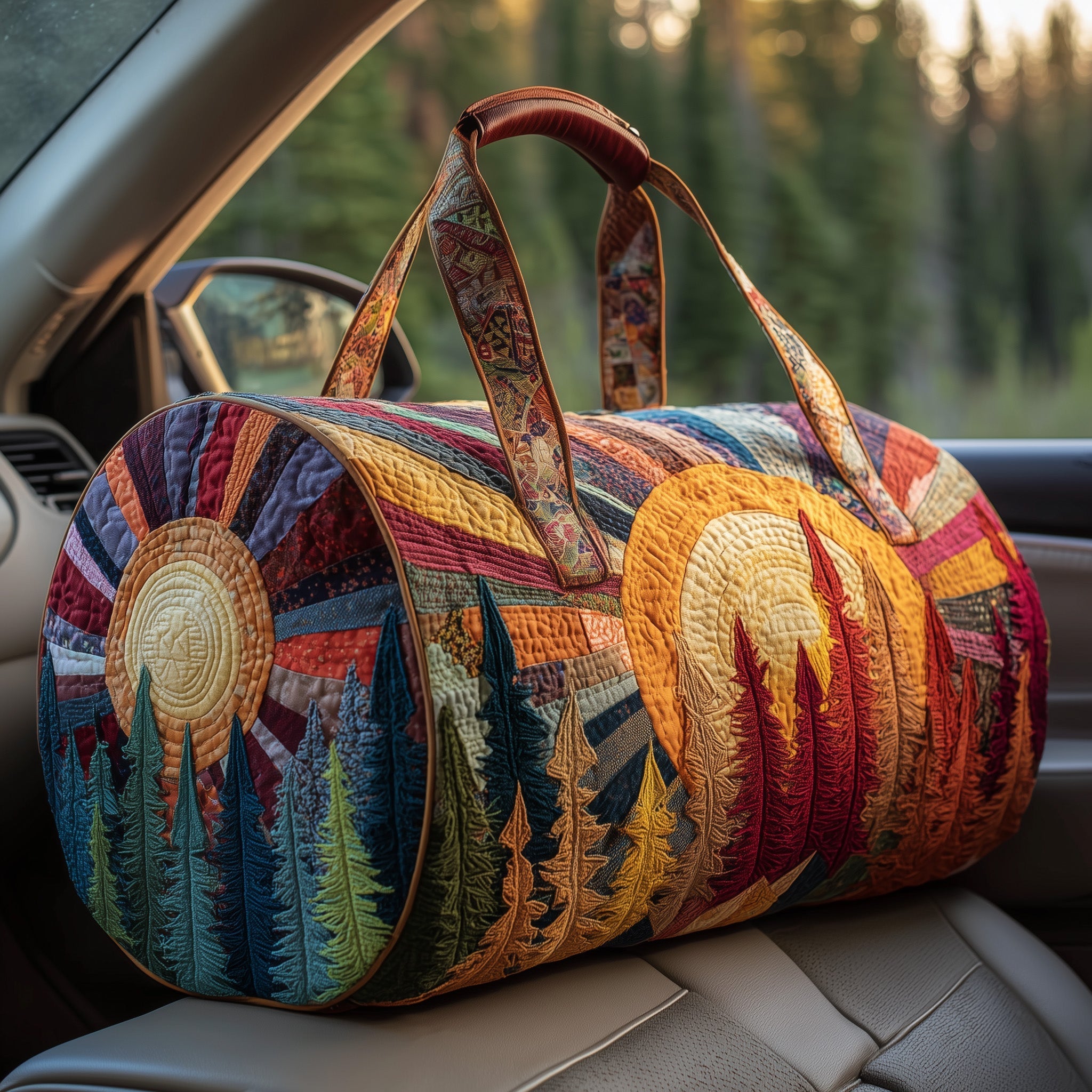 Hippie Sun Quilted Duffle Bag GFTOTP10864