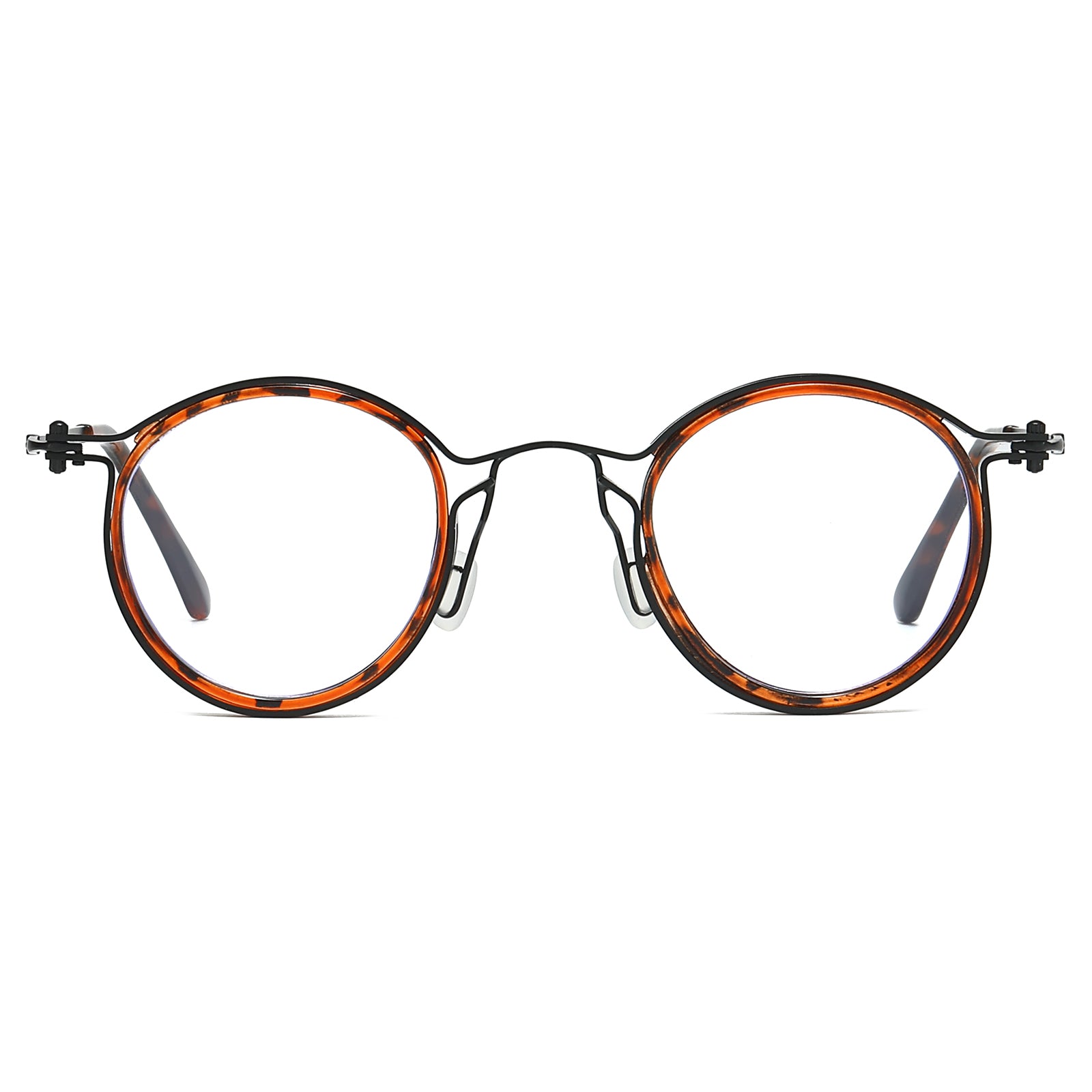 JollyNova HD7 Readers Anti-Blue Light Men's Vintage Round Progressive Multi-focus Reading Glasses