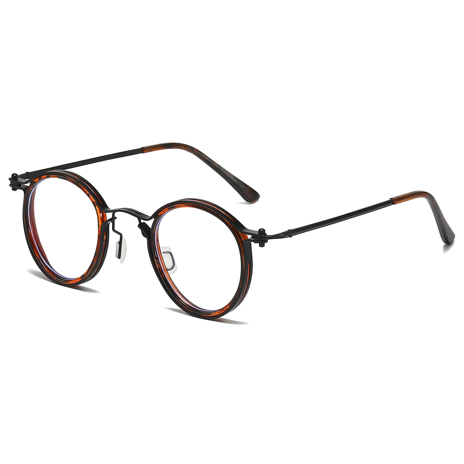 JollyNova HD7 Readers Anti-Blue Light Men's Vintage Round Progressive Multi-focus Reading Glasses