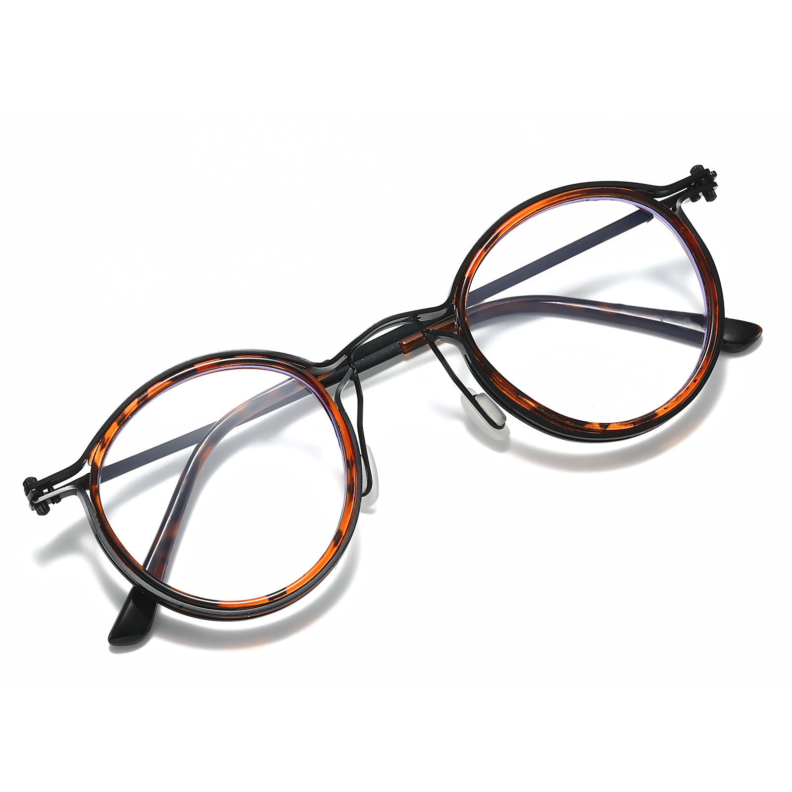 JollyNova HD7 Readers Anti-Blue Light Men's Vintage Round Progressive Multi-focus Reading Glasses