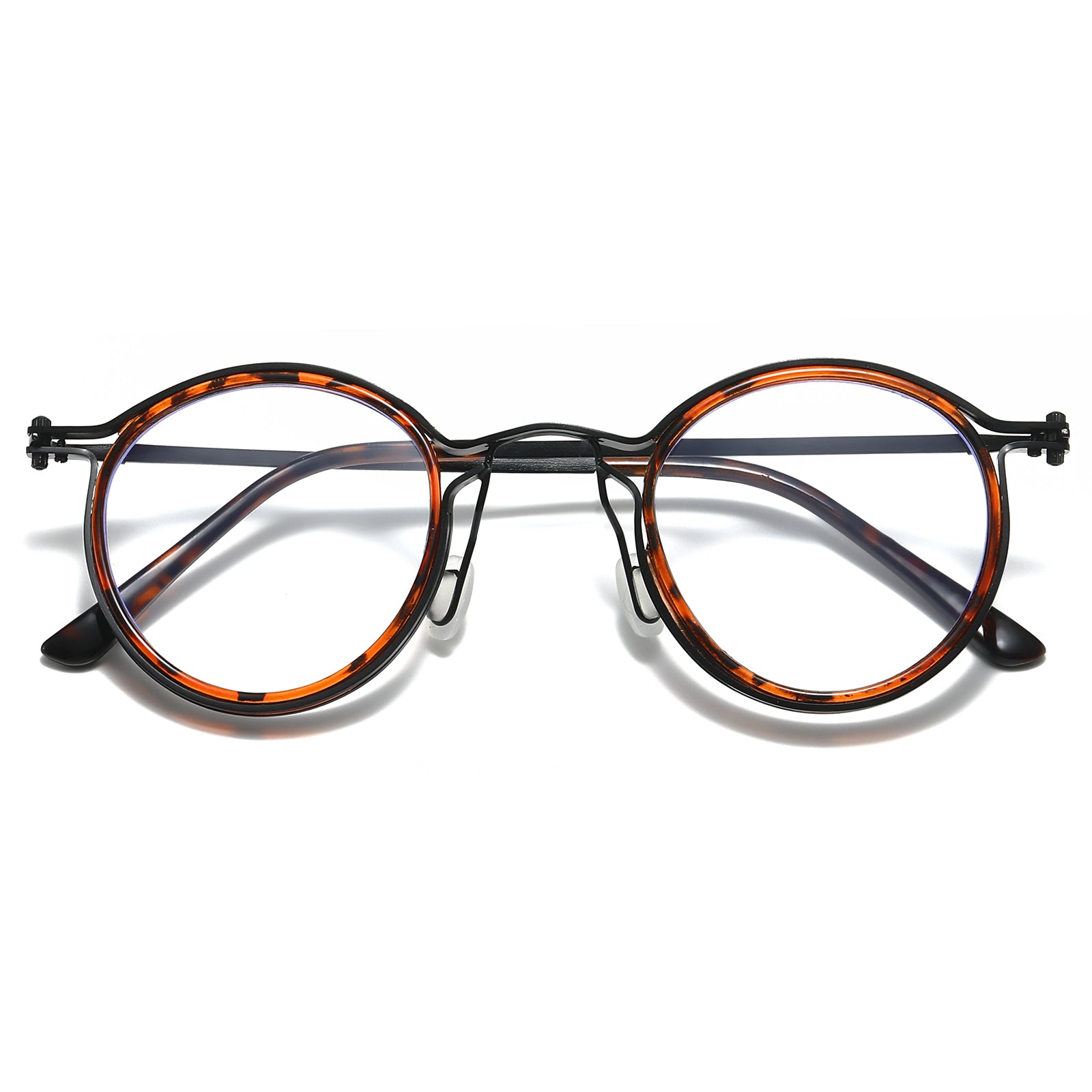 JollyNova HD7 Readers Anti-Blue Light Men's Vintage Round Progressive Multi-focus Reading Glasses