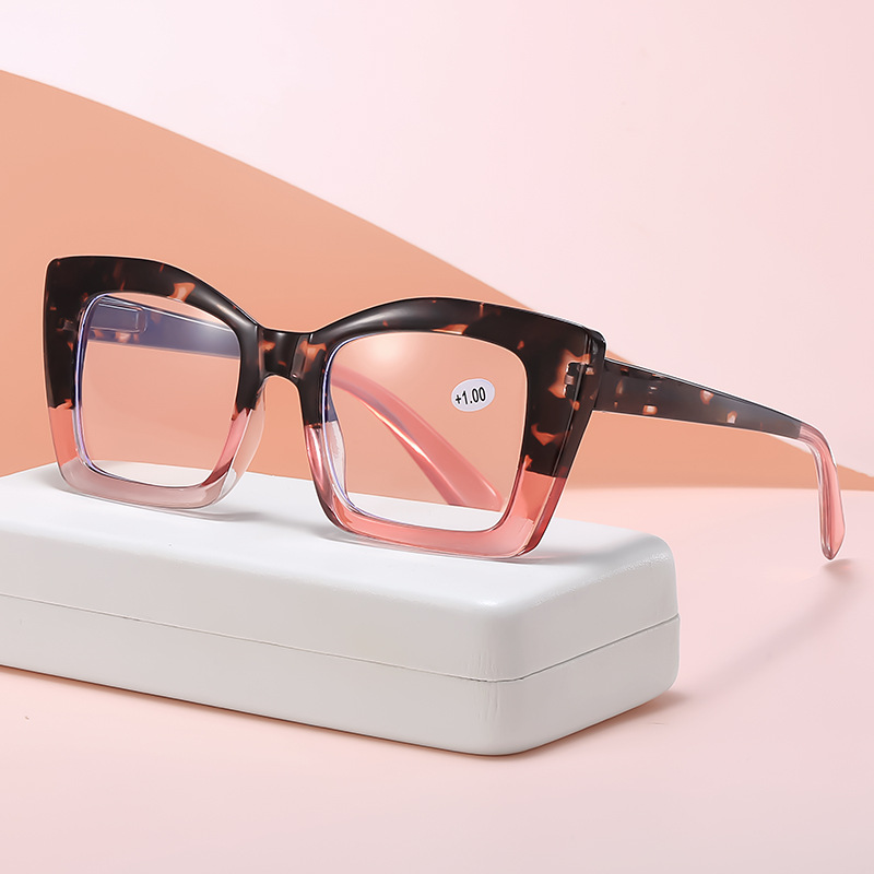 Amazon'S New Large-Frame Anti-Blue Light Reading Glasses, Retro Trend, Middle-Aged And Elderly Spring-Legged High-Definition Reading Glasses