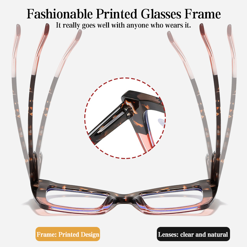 Amazon'S New Large-Frame Anti-Blue Light Reading Glasses, Retro Trend, Middle-Aged And Elderly Spring-Legged High-Definition Reading Glasses