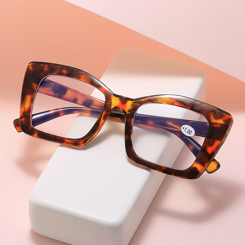 Amazon'S New Large-Frame Anti-Blue Light Reading Glasses, Retro Trend, Middle-Aged And Elderly Spring-Legged High-Definition Reading Glasses