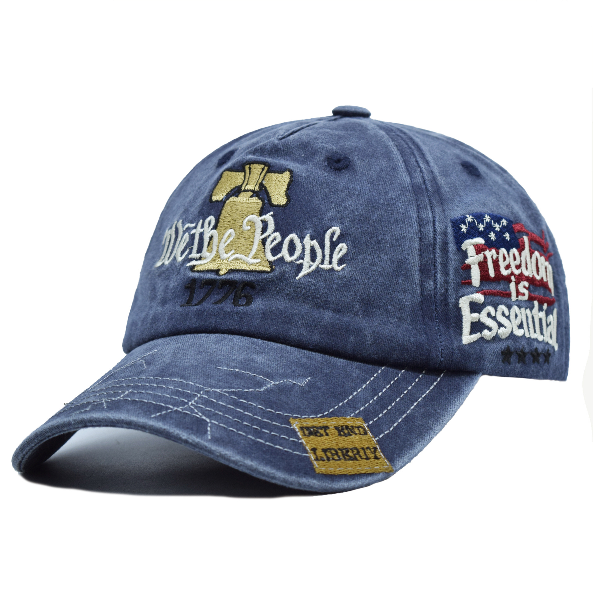 Commemorative embroidered cap inspired by the 250th anniversary of the founding of the United States