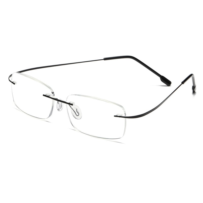 Titanium Anti-Blue Light Rimless Reading Glasses