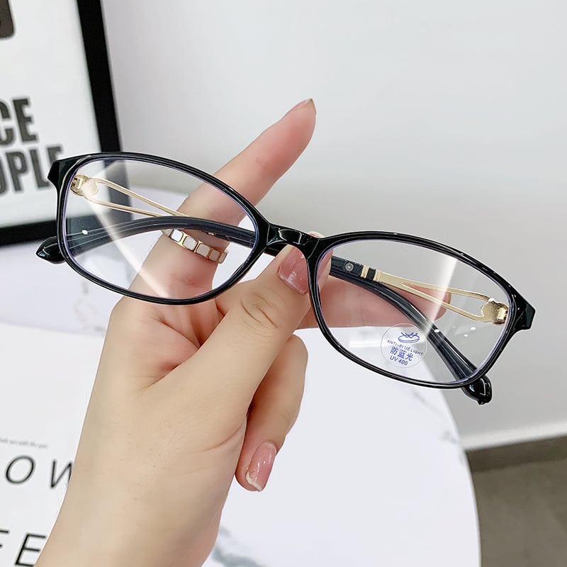Women's Fashion Lightweight Metal Anti-Blue Light Reading Glasses