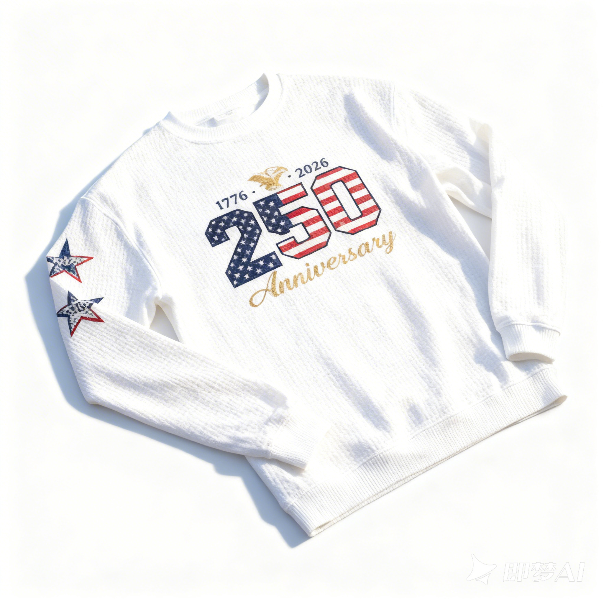 Celebrate 250 Years: USA Eagle & Flag Patriotic Pullover