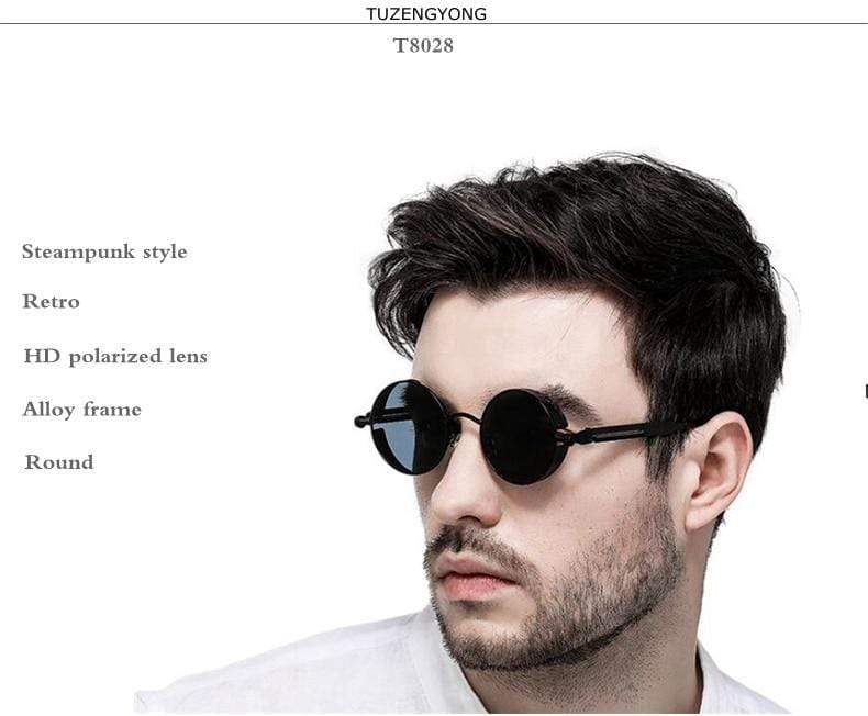 Men Polarized Classic Gothic Steampunk Sunglasses
