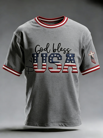 Men's 250th Anniversary of the United States Faith Print Short Sleeve T-shirt